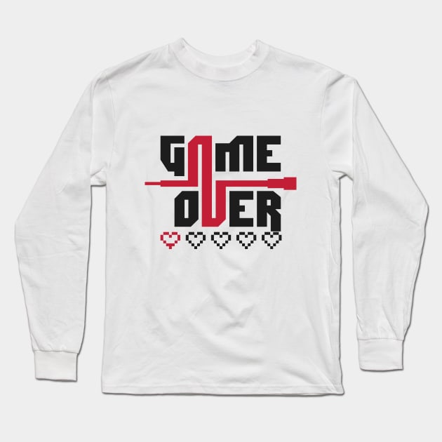 game over (fondo blaco) Long Sleeve T-Shirt by FamiFriki_V